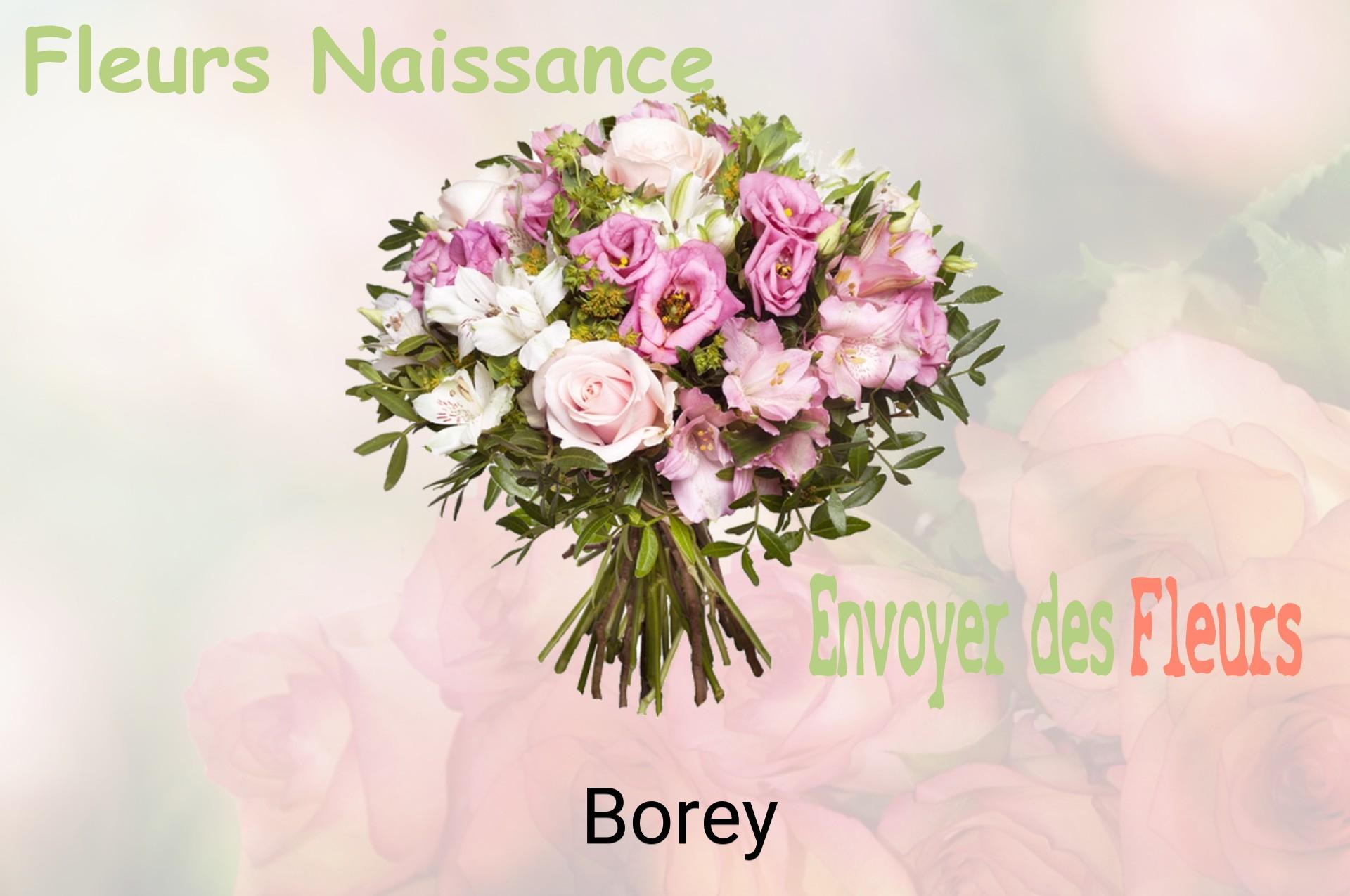 Bouquet de fleurs de naissance livré à Borey